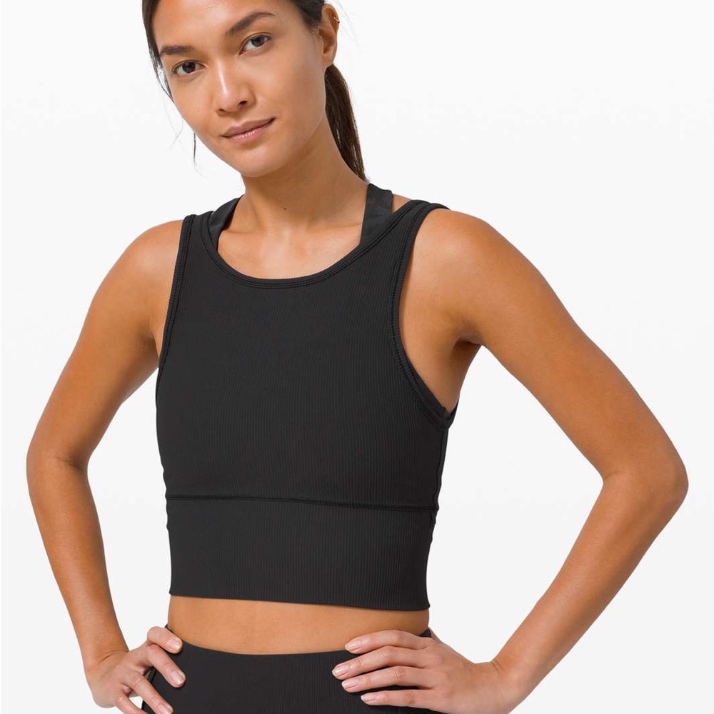 Power pivot ribbed tank top